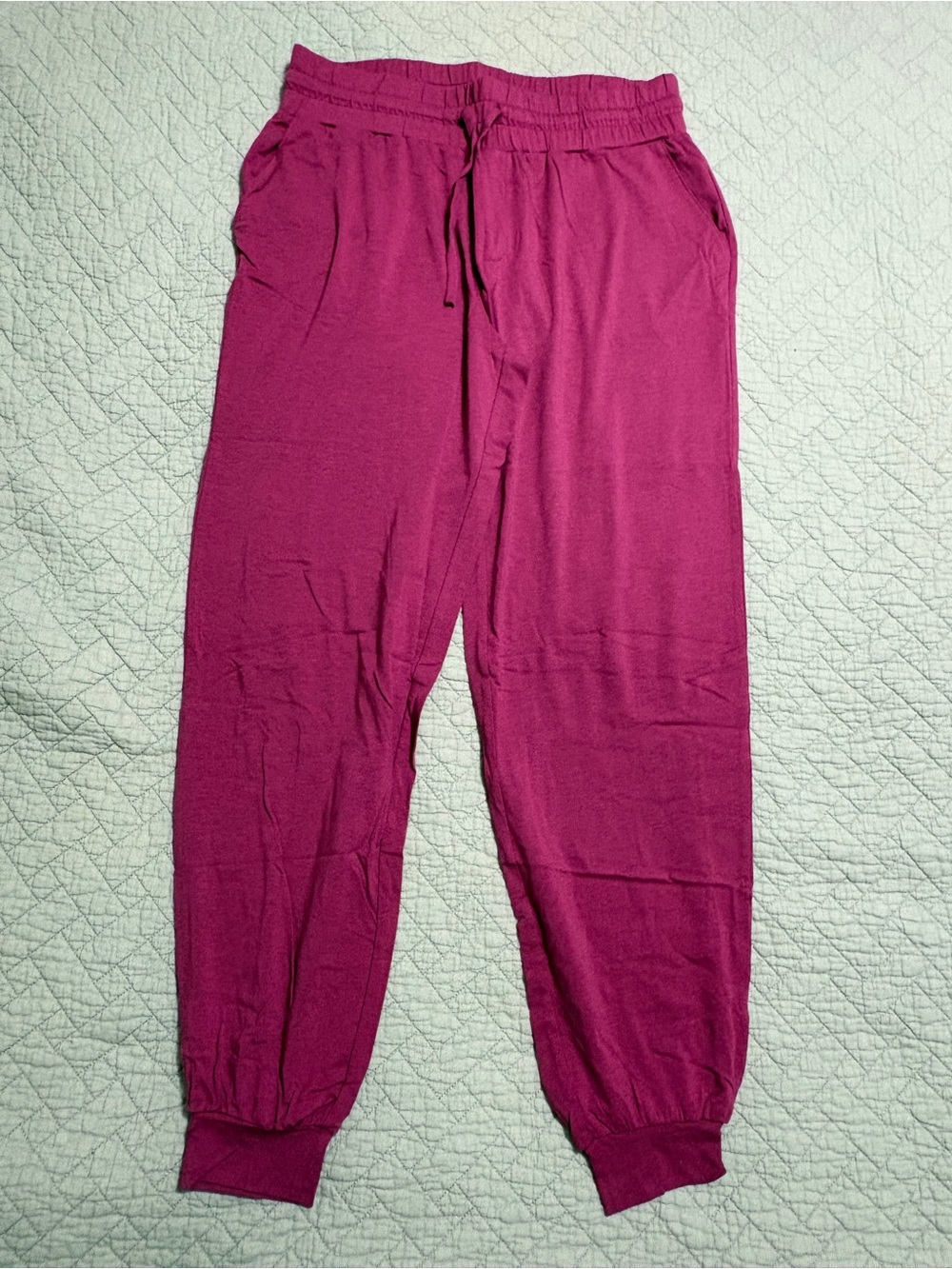 AnyBody Cozy Knit Luxe Jogger Lounge Pants XS Tall Fuchsia
